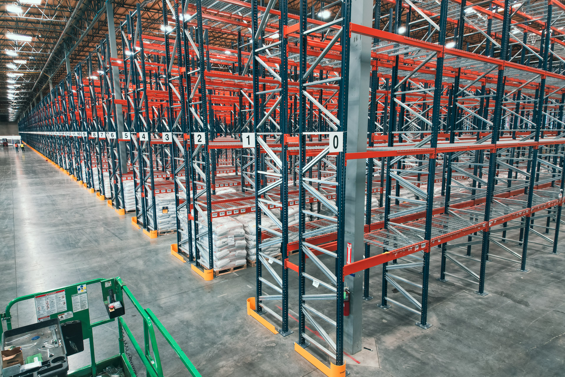 Warehouse pallet rack installation in San Francisco Bay Area